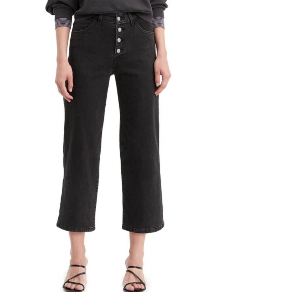 Levi’s Mile High Button Fly Crop Flare Jeans